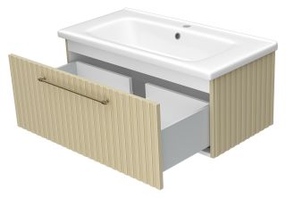 Подвесная тумба под раковину Brevita Alicante ALI-09090-4601Я 90см капучино